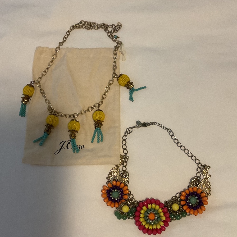 J. Crew Multicolor Floral Necklace Set